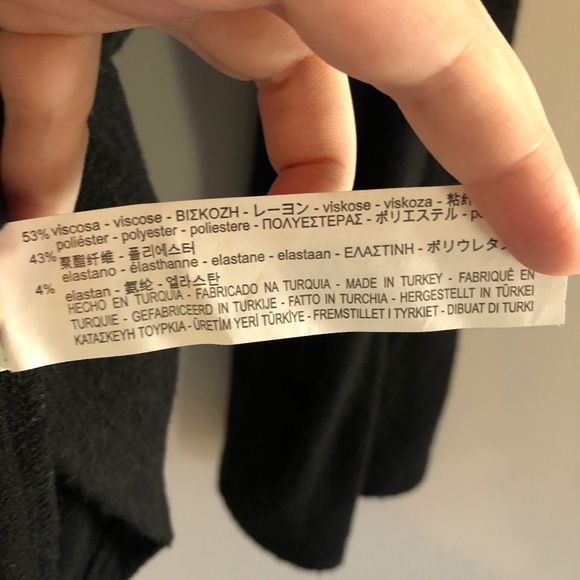 Zara Trafaluc Fuzzy Black Bell Sleeve Crew Neck Sweater - Picture 7 of 8